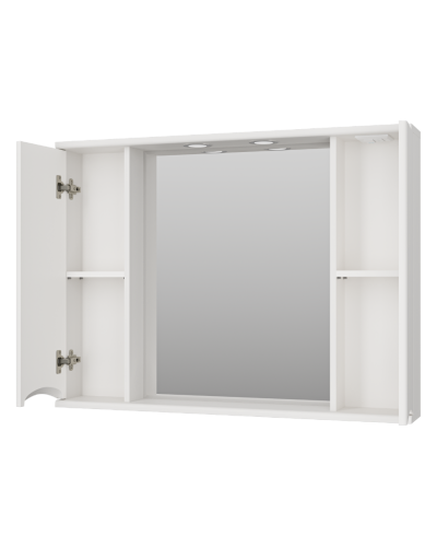 Атлантик -100 Зеркало с 2 шкаф. белый