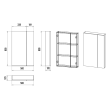 Балтика - 50 Зеркало-шкаф без света