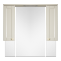 Латте -105 зеркало-шкаф бежевая эмаль