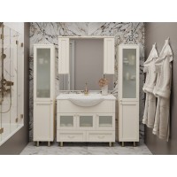 Латте -105 зеркало-шкаф бежевая эмаль