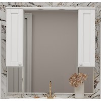 Латте -105 Зеркало-шкаф белая эмаль