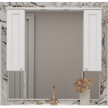 Латте -105 Зеркало-шкаф белая эмаль