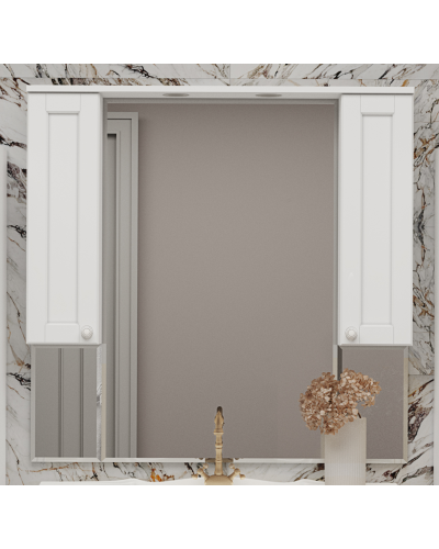 Латте -105 Зеркало-шкаф белая эмаль