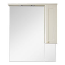 Латте - 85 Зеркало-шкаф правое бежевая эмаль