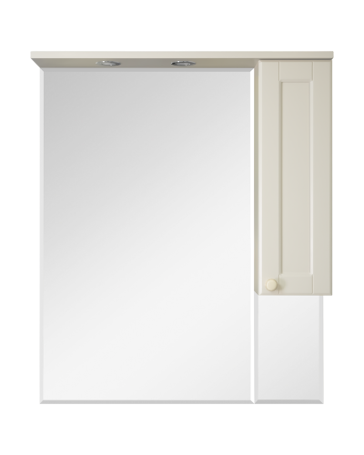 Латте - 85 Зеркало-шкаф правое бежевая эмаль