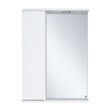 Лира - 50 Зеркало-шкаф с 1 шкаф. левый белая эмаль