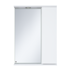 Лира - 50 Зеркало-шкаф с 1 шкаф. правый белая эмаль