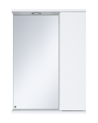 Лира - 50 Зеркало-шкаф с 1 шкаф. правый белая эмаль