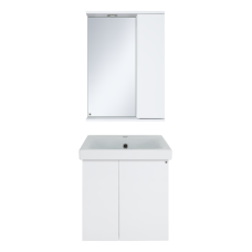 Лира - 50 Зеркало-шкаф с 1 шкаф. правый белая эмаль
