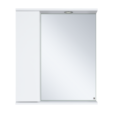 Лира - 60 Зеркало-шкаф с 1 шкаф. левый белая эмаль