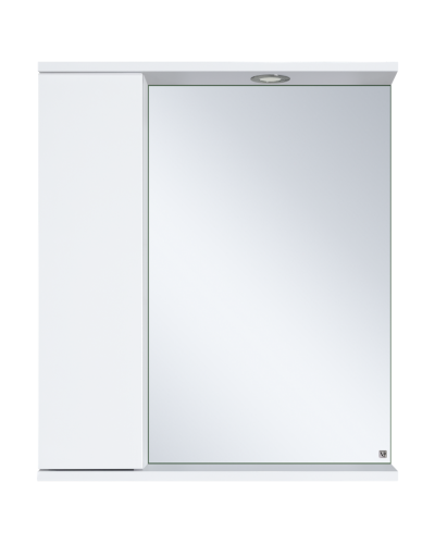 Лира - 60 Зеркало-шкаф с 1 шкаф. левый белая эмаль