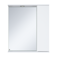 Лира - 60 Зеркало-шкаф с 1 шкаф. правый белая эмаль