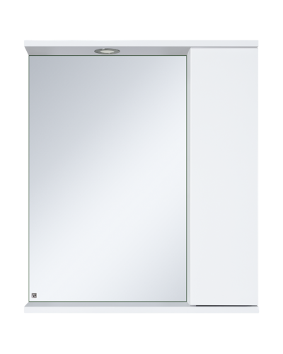 Лира - 60 Зеркало-шкаф с 1 шкаф. правый белая эмаль