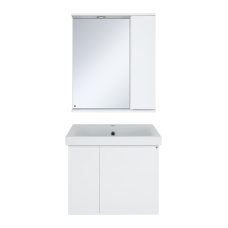 Лира - 60 Зеркало-шкаф с 1 шкаф. правый белая эмаль