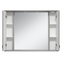 Лувр -105 Зеркало с 2 шкафчиками, серое