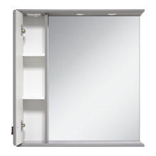 Лувр - 65 Зеркало с 1 шкафчиком, лев., серое