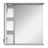 Лувр - 75 Зеркало с 1 шкафчиком, лев., серая О