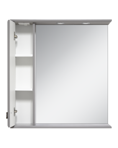 Лувр - 75 Зеркало с 1 шкафчиком, лев., серая О