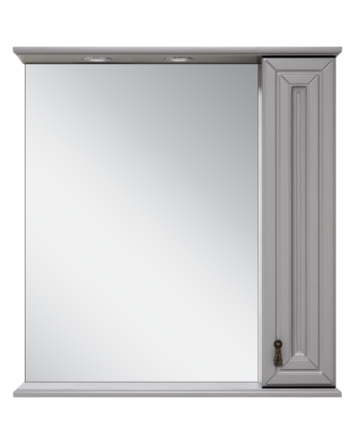 Лувр - 75 Зеркало с 1 шкафчиком, прав., серая О