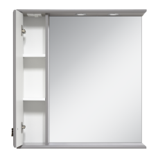 Лувр - 85 Зеркало с 1 шкафчиком, лев., серое