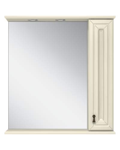 Лувр - 85 Зеркало с 1-м шкафчиком, прав.,  слоновая кость