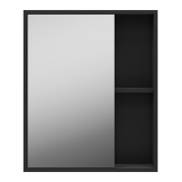 Ненси - 60 Зеркало-шкаф антрацит, черн. кром. универсальный О