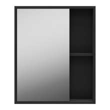 Ненси - 60 Зеркало-шкаф антрацит, черн. кром. универсальный О
