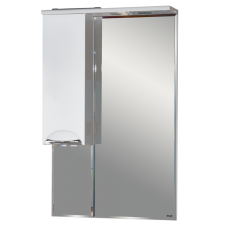 Орхидея - 65 Зеркало - шкаф лев. (свет)  белая эмаль