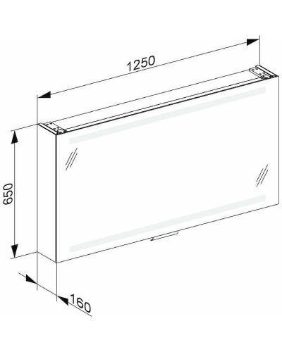 Зеркальный шкаф Keuco Edition 300 125 30202 171201 с подсветкой Белый