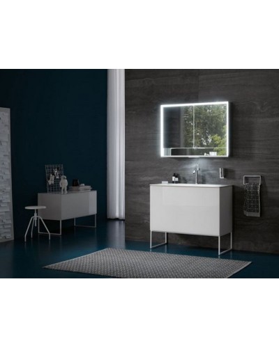 Зеркальный шкаф Keuco Royal Lumos 100 14304 171301 с подсветкой Серебрянный