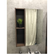 Зеркало со шкафом Comforty Франкфурт 60 00004150528 Дуб шоколадно-коричневый