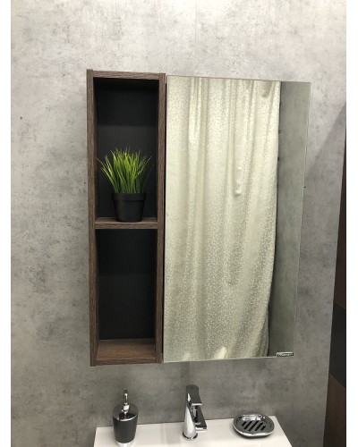 Зеркало со шкафом Comforty Франкфурт 60 00004150528 Дуб шоколадно-коричневый