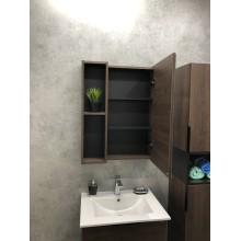 Зеркало со шкафом Comforty Франкфурт 60 00004150528 Дуб шоколадно-коричневый