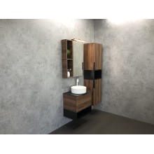 Зеркальный шкаф Comforty Штутгарт 60 00004151036 Дуб темно-коричневый