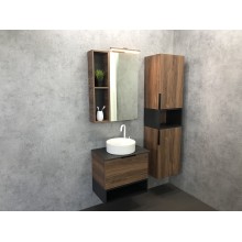 Зеркальный шкаф Comforty Штутгарт 60 00004151036 Дуб темно-коричневый