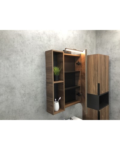 Зеркальный шкаф Comforty Штутгарт 60 00004151036 Дуб темно-коричневый