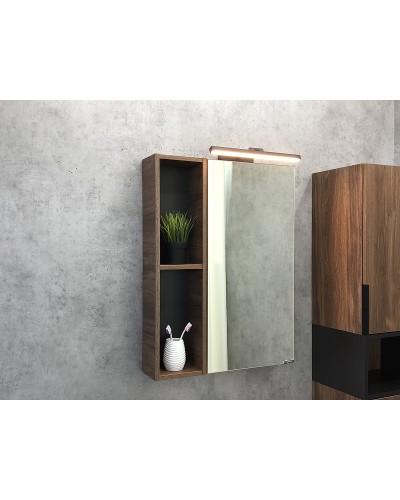 Зеркальный шкаф Comforty Штутгарт 60 00004151036 Дуб темно-коричневый