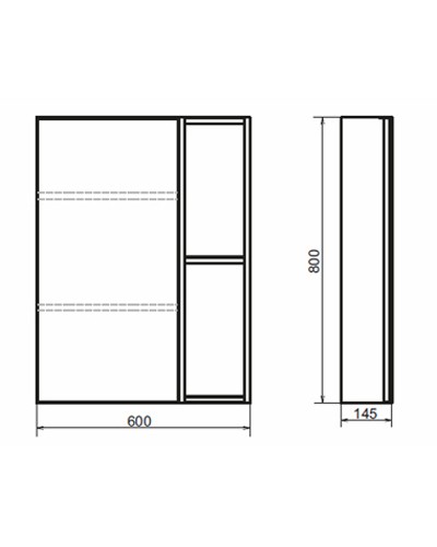 Зеркальный шкаф Comforty Штутгарт 60 00004151036 Дуб темно-коричневый