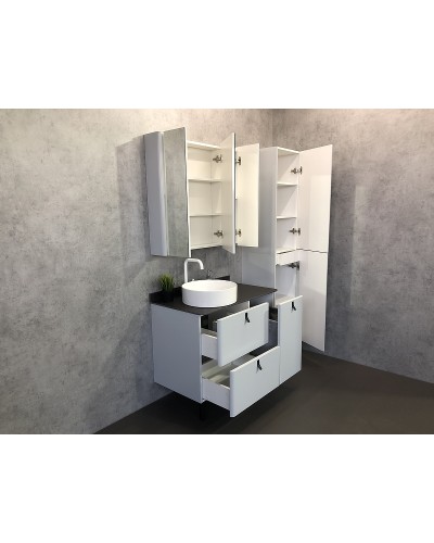 Зеркальный шкаф Comforty Сорренто 90 00-00001968 Светло серый