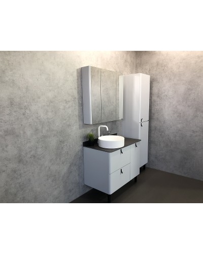 Зеркальный шкаф Comforty Сорренто 90 00-00001968 Светло серый