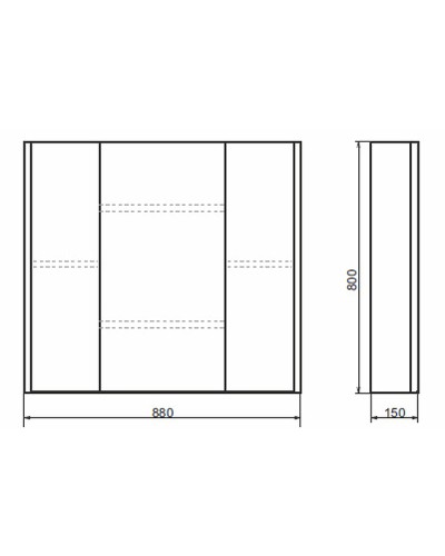 Зеркальный шкаф Comforty Сорренто 90 00-00001968 Светло серый