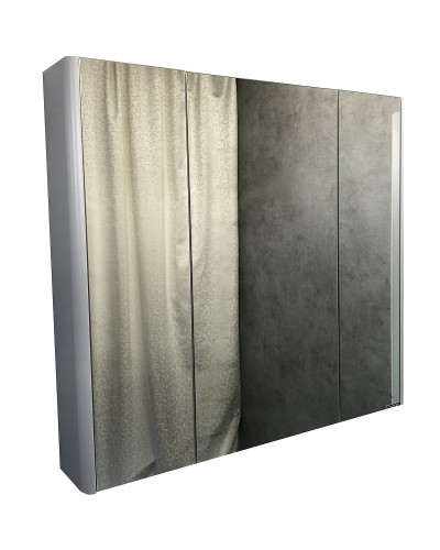 Зеркальный шкаф Comforty Сорренто 90 00-00001968 Светло серый