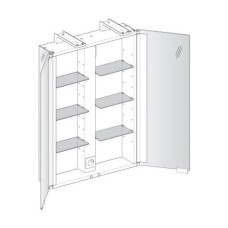 Зеркальный шкаф со светодиодной подсветкой 65х75 Keuco Royal Universe 12702171301