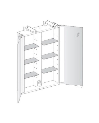 Зеркальный шкаф со светодиодной подсветкой 65х75 Keuco Royal Universe 12702171301