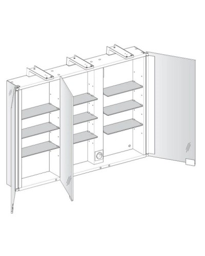 Зеркальный шкаф со светодиодной подсветкой 100х75 Keuco Royal Universe 12704171301