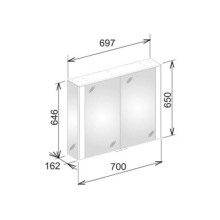 Зеркальный шкаф с люминесцентной подсветкой 70х65 см KEUCO Royal 60 22101171301