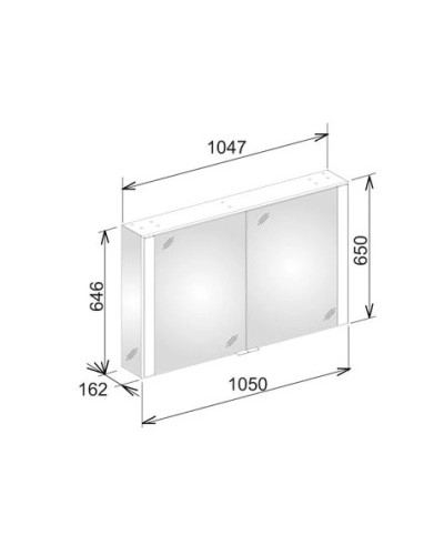 Зеркальный шкаф с люминесцентной подсветкой 105х65 см KEUCO Royal 60 22102171301