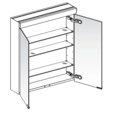 Зеркальный шкаф с люминесцентной подсветкой 60х70 см Keuco Royal 10 05402171301