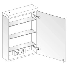 Зеркальный шкаф с люминесцентной подсветкой 50х70 см Keuco Royal Reflex 24001171101