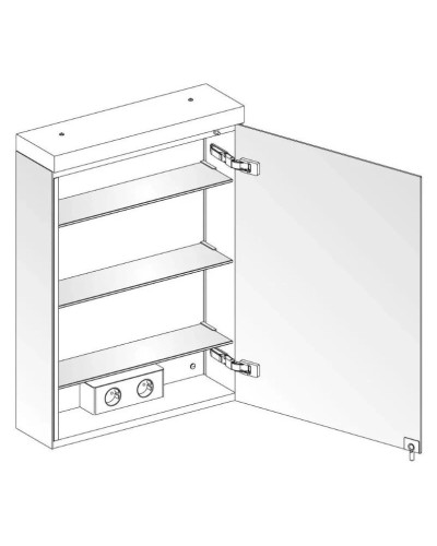 Зеркальный шкаф с люминесцентной подсветкой 50х70 см Keuco Royal Reflex 24001171101